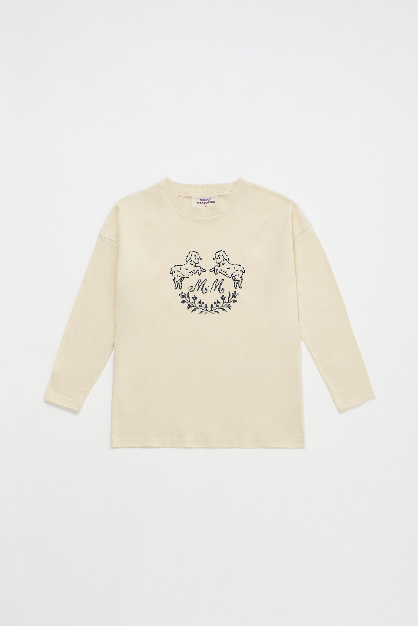 EMBROIDERY OVEJAS T-SHIRT ANGORA