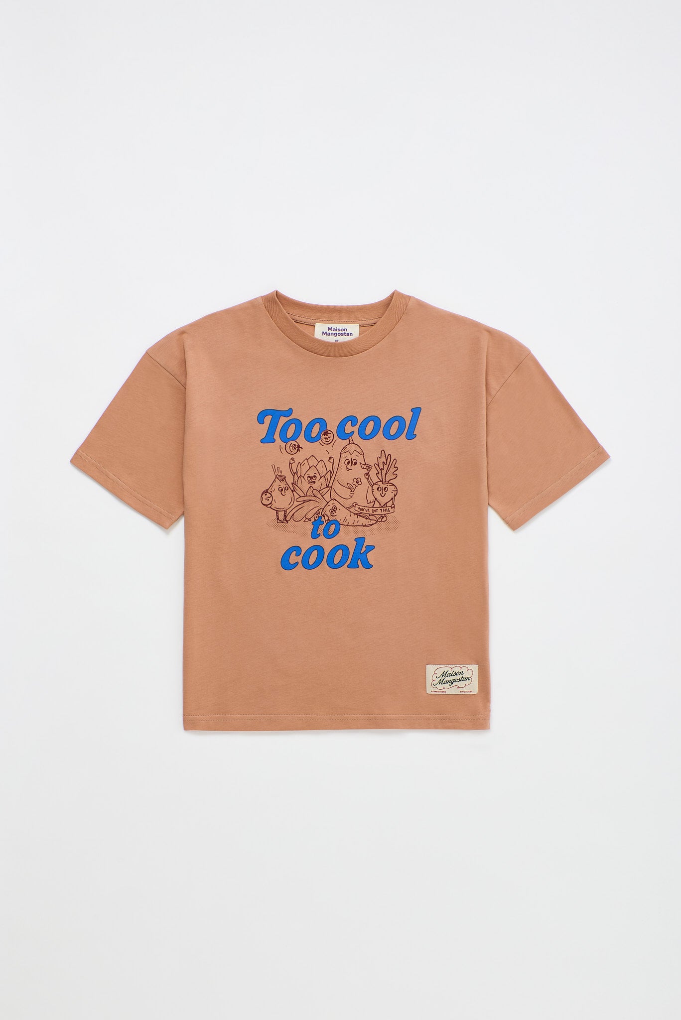 TOO COOL TO COOK T- SHIRT CARAMEL