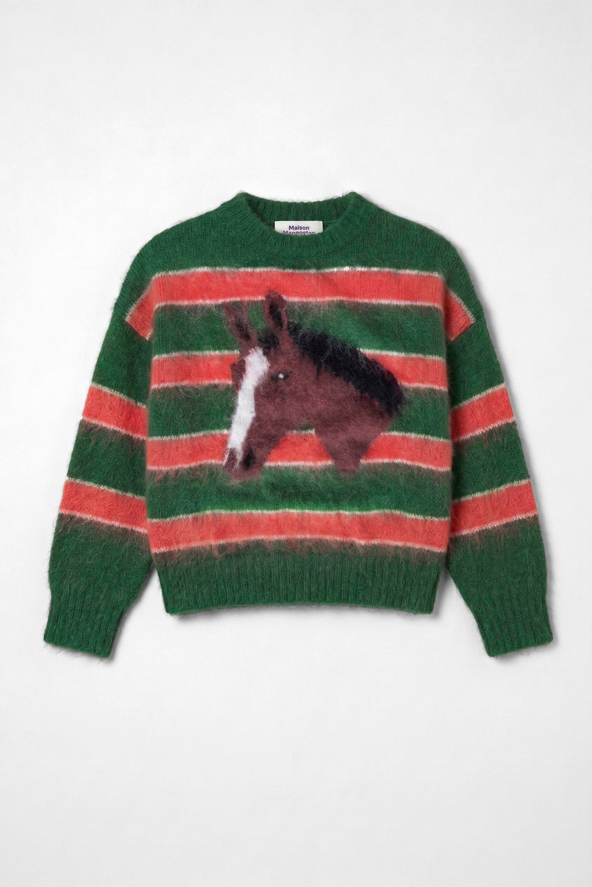 HORSE KNITTED JERSEY GREEN
