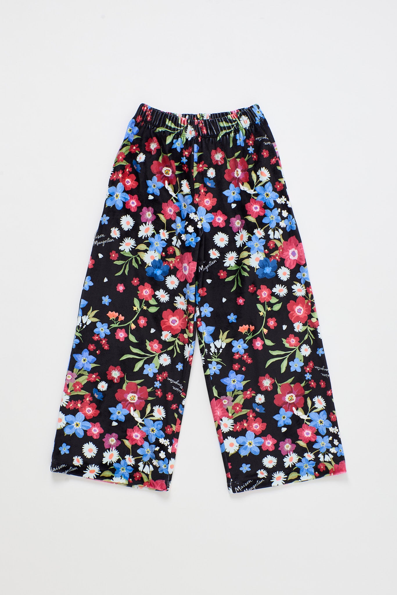 FLORECITAS VELVET SWEATPANTS BLACK