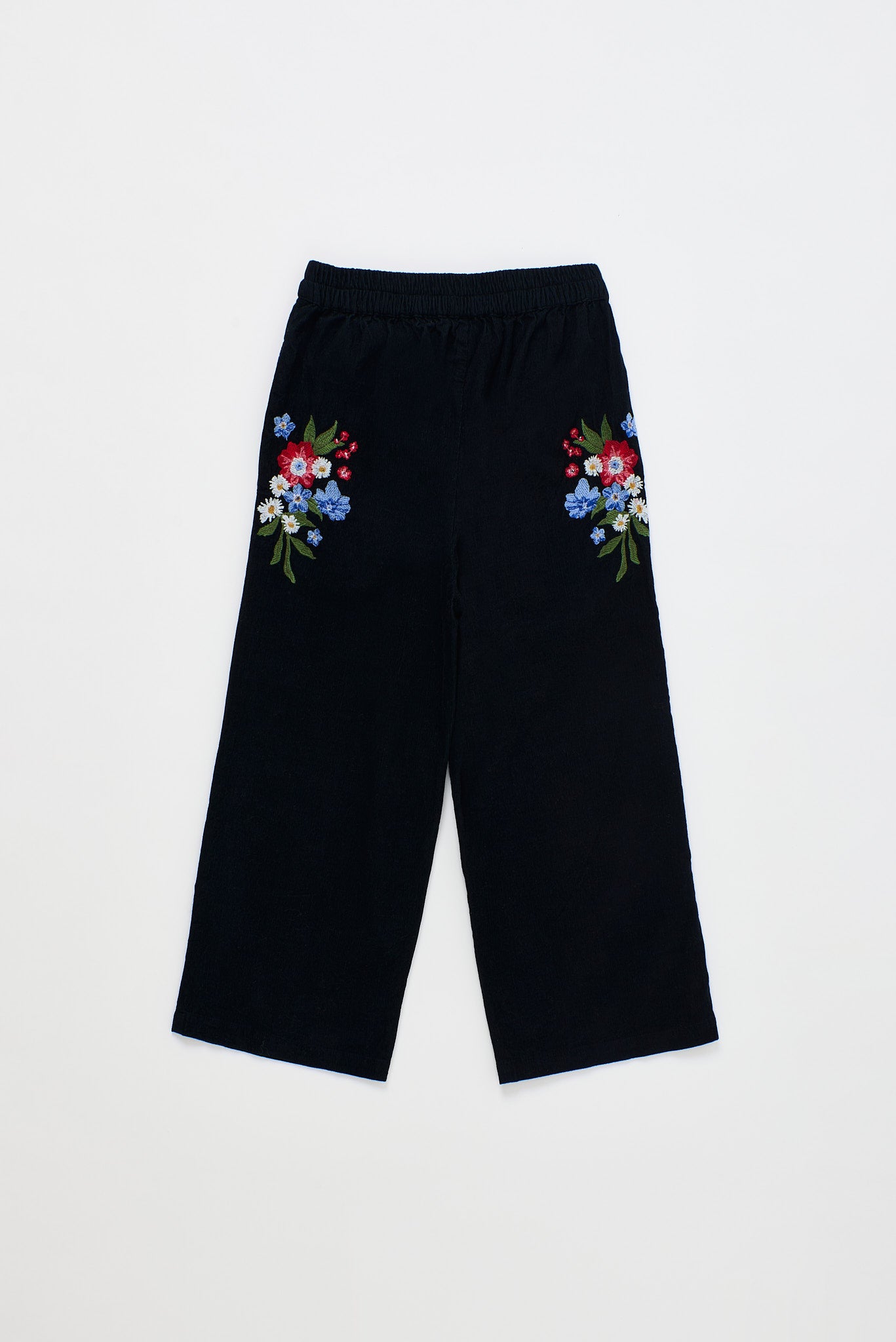 FLORECITAS MICROCORDUROY PANTS BLACK