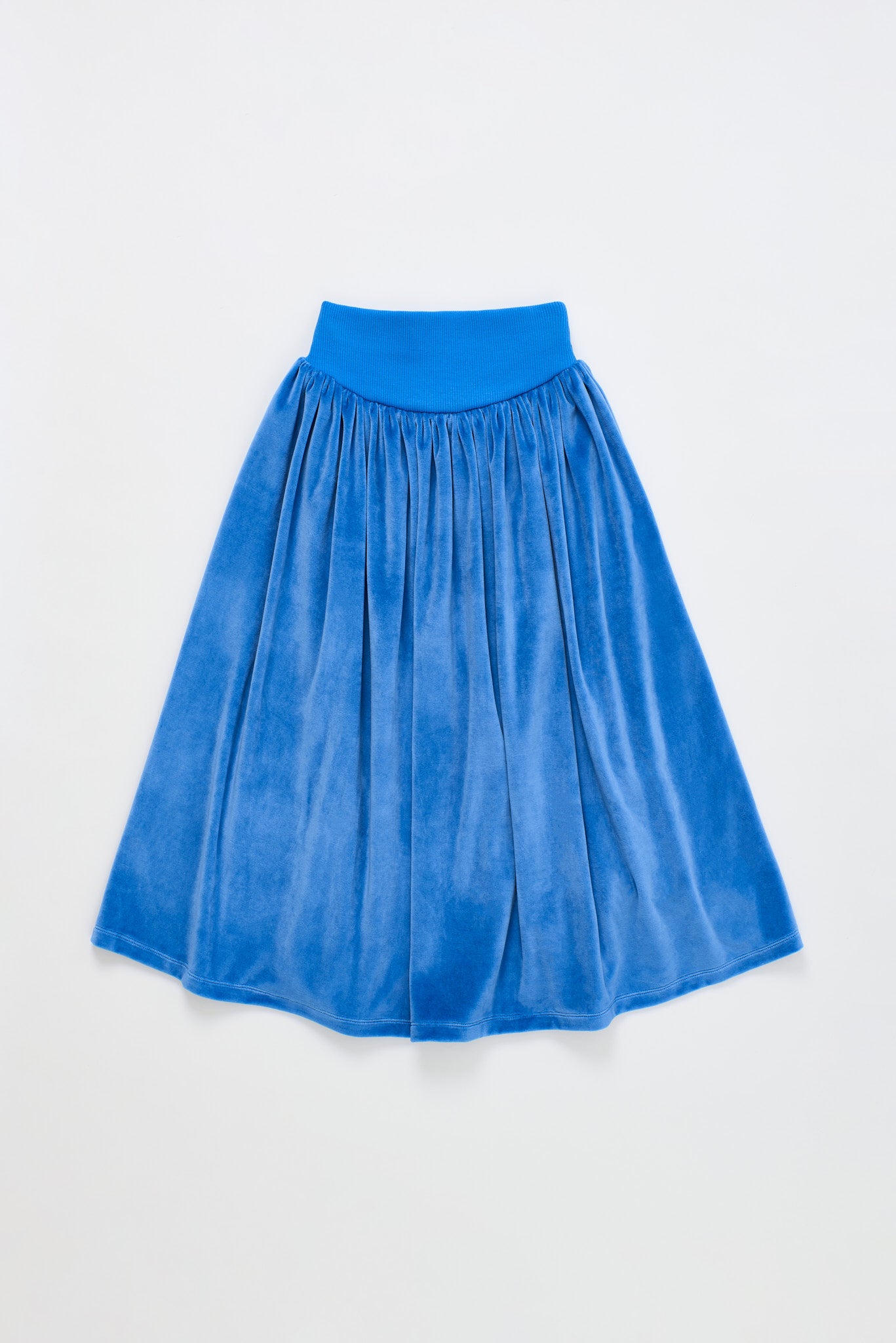 POSTCARD VELVET SKIRT BLUE