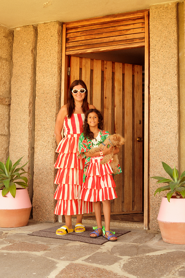 WATERMELON STRIPES SKIRT WHITE/RED ADULT