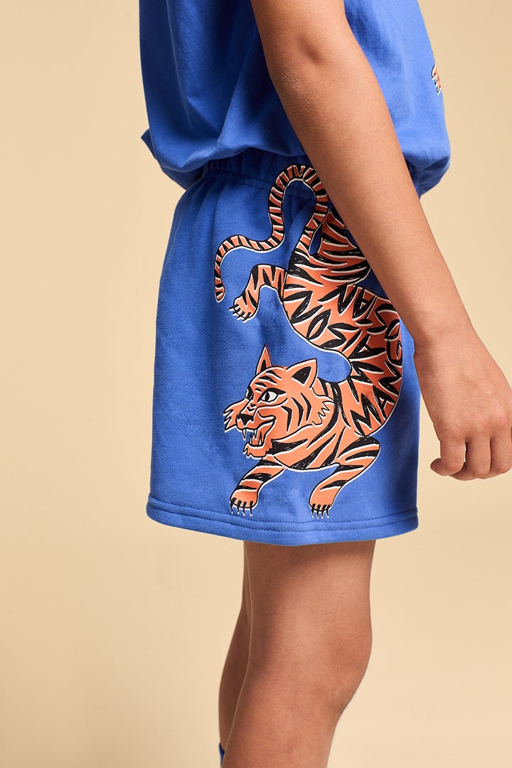 TIGER SWEATSHORT BLAU