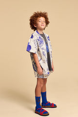 POMMEGRANATE PRINT SHORT WHITE