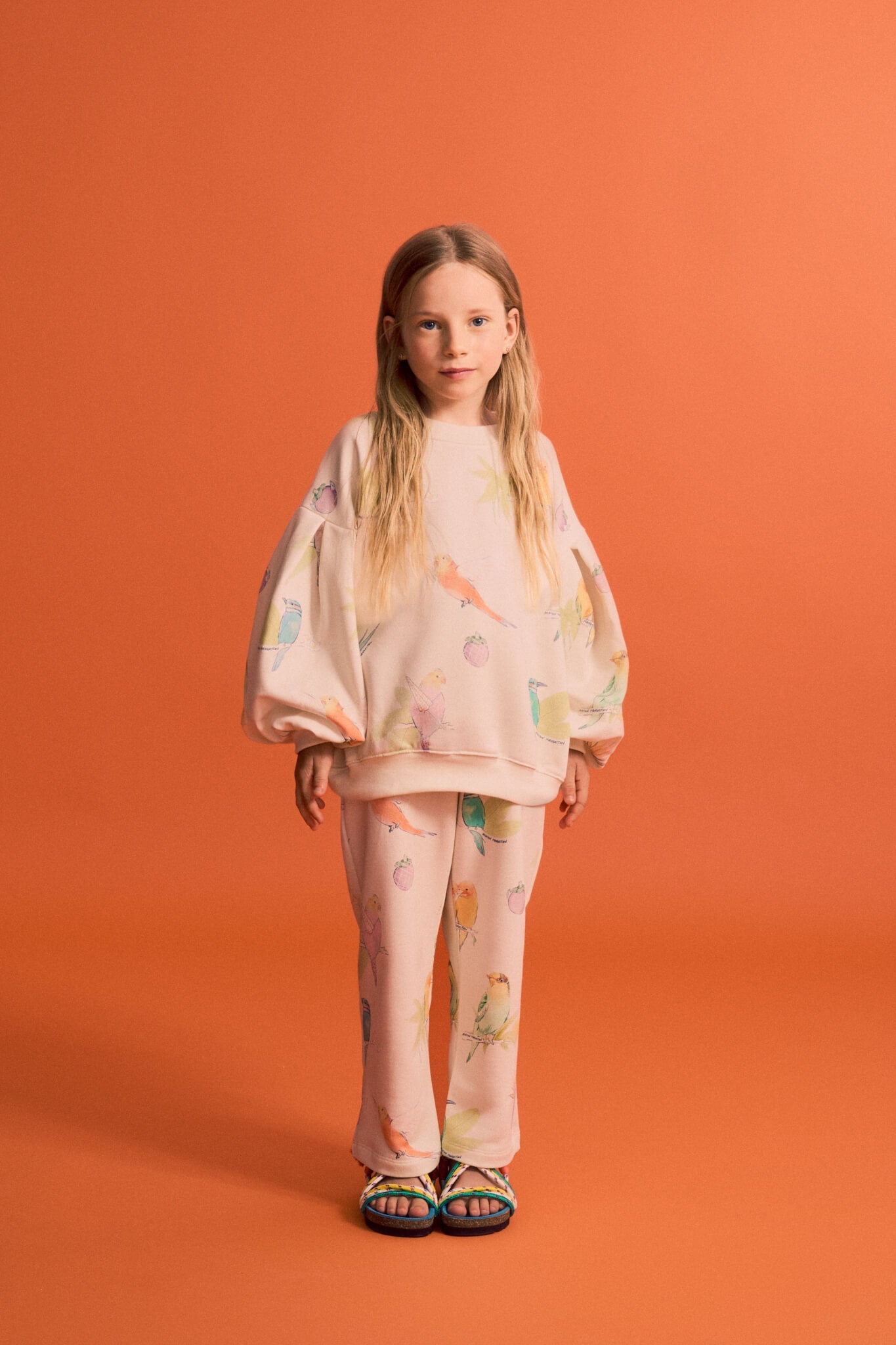 BIRDS SWEATSHIRT CLOUDY WHITE