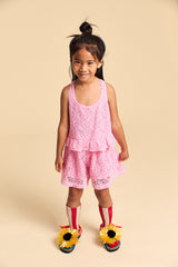 POMMEGRANATE LACE SHORT PINK