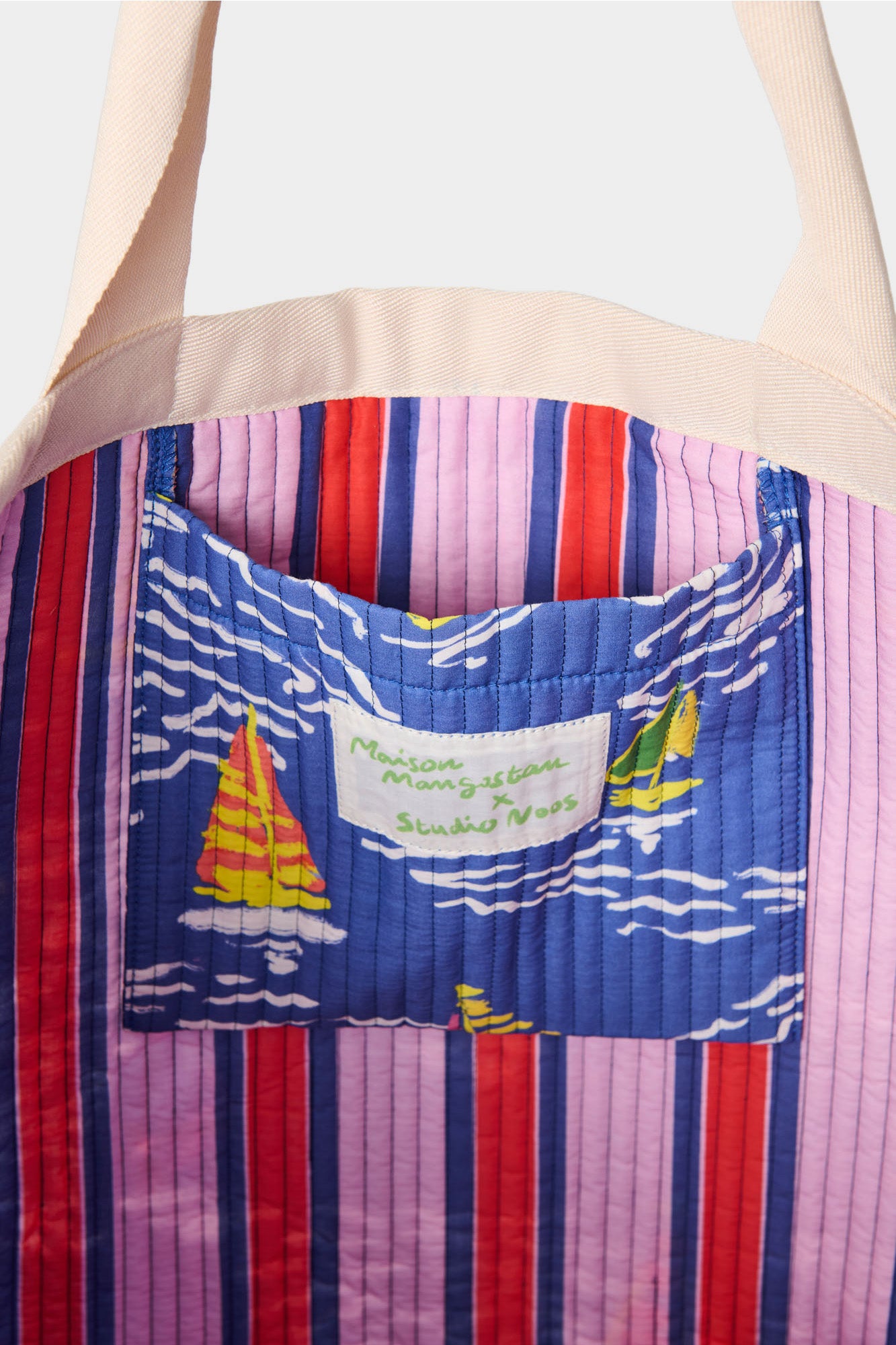 MAISON MANGOSTAN X STUDIO NOOS BARCOS BEACH BAG