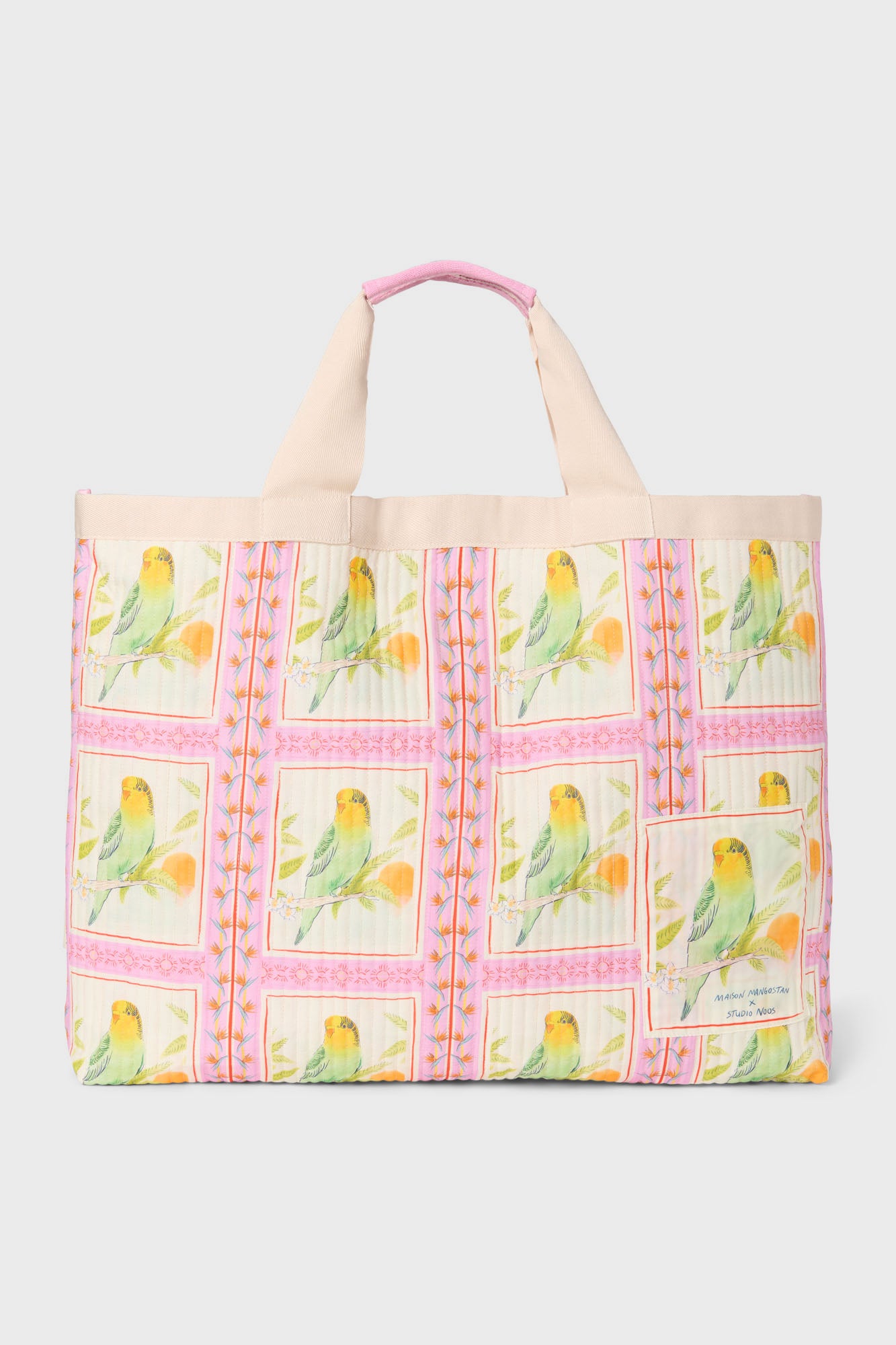 MAISON MANGOSTAN X STUDIO NOOS BIRDS BEACH BAG