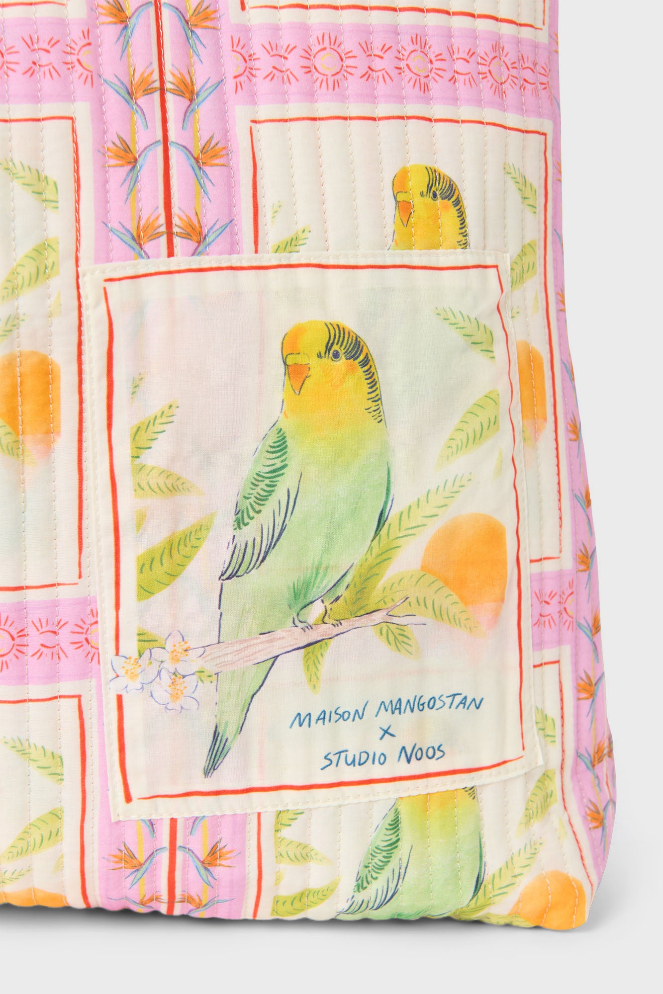 MAISON MANGOSTAN X STUDIO NOOS BIRDS BEACH BAG