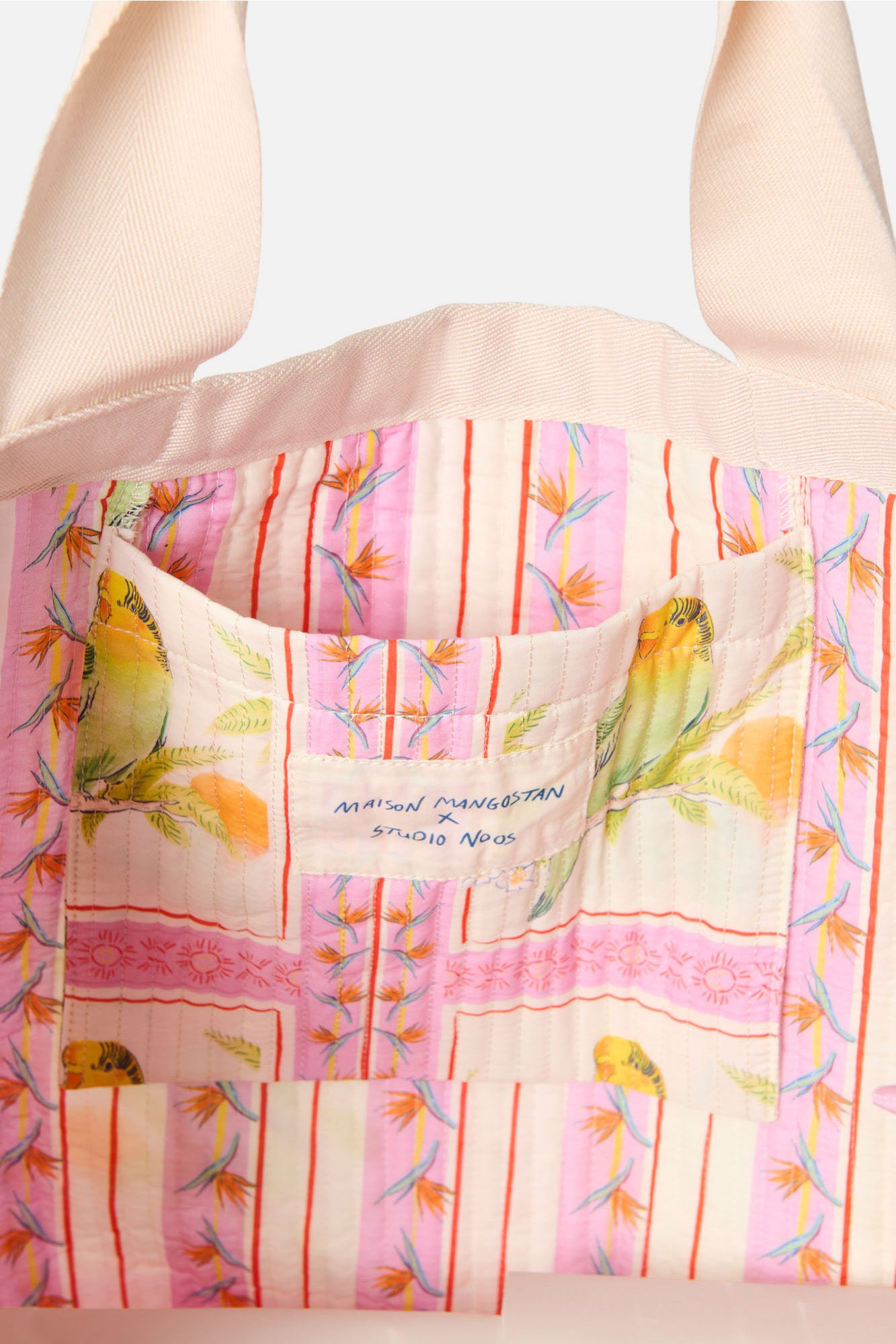MAISON MANGOSTAN X STUDIO NOOS BIRDS BEACH BAG