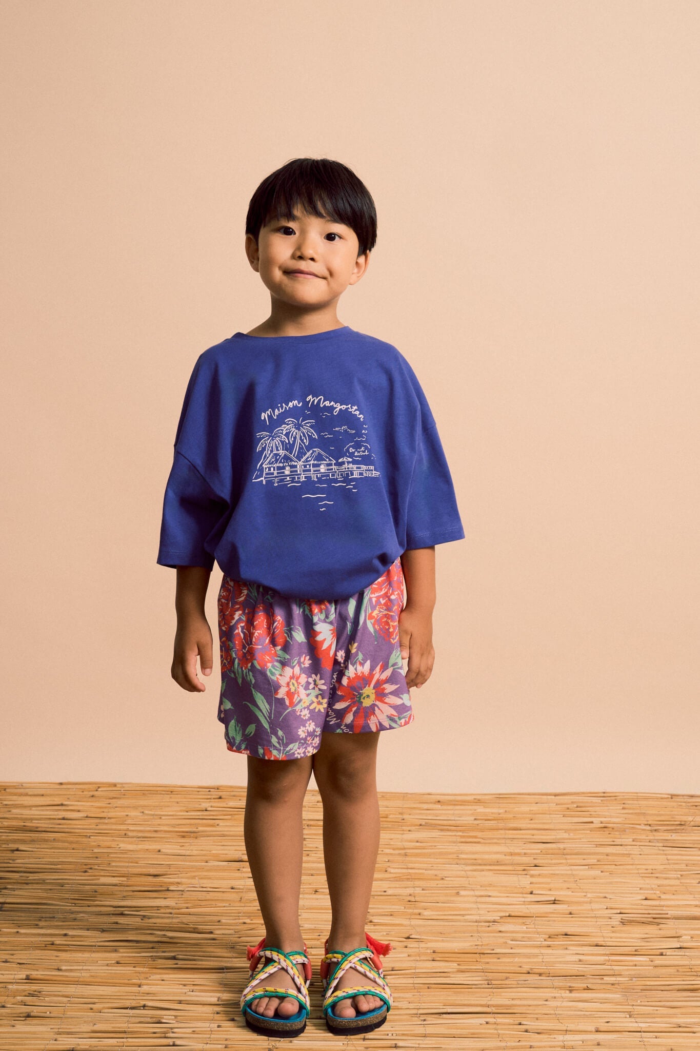 BEVERLY FLOWERS SHORTS DEEP LAVANDER