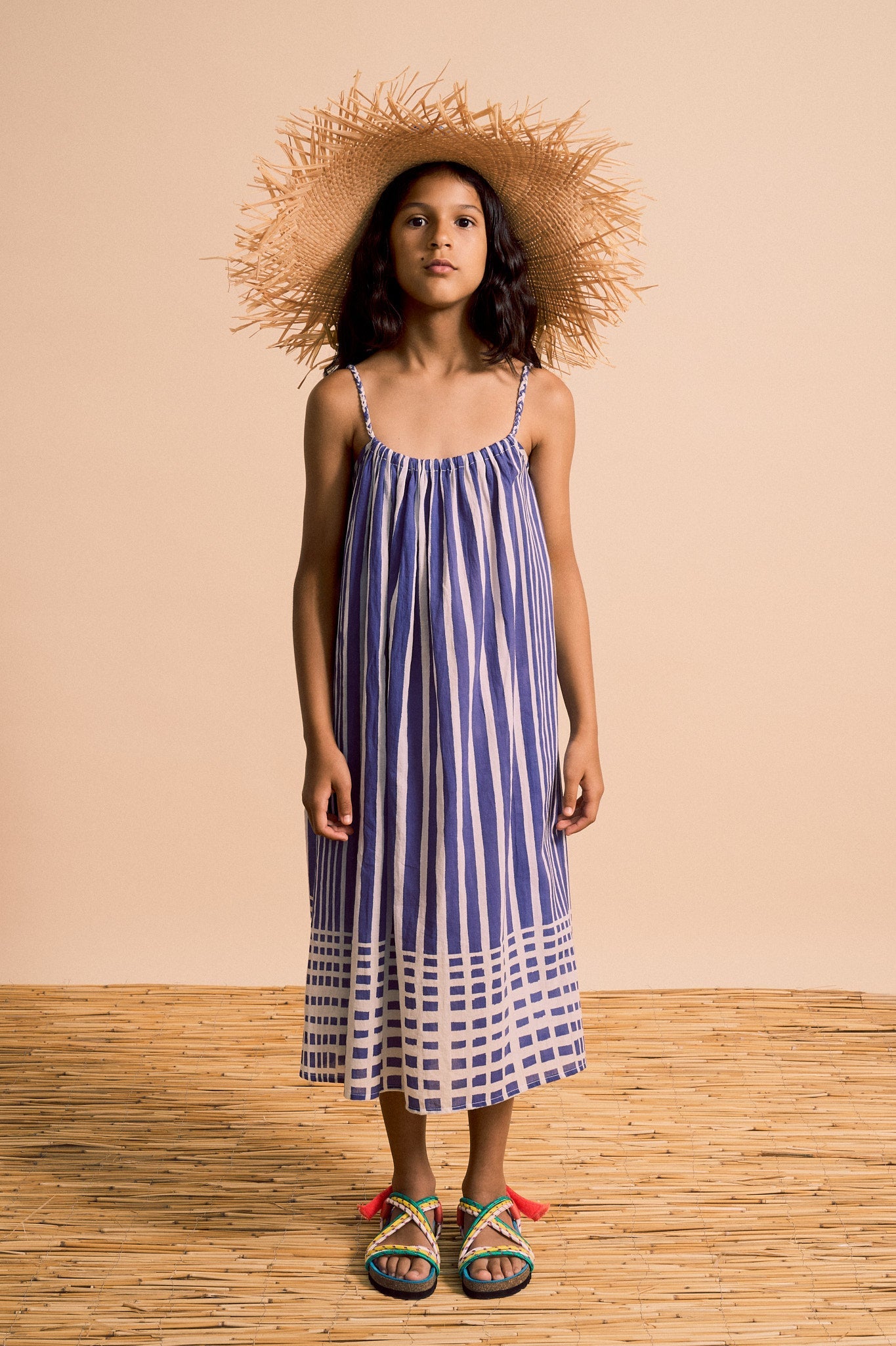 BALI STRIPED DRESS BLUE & WHITE