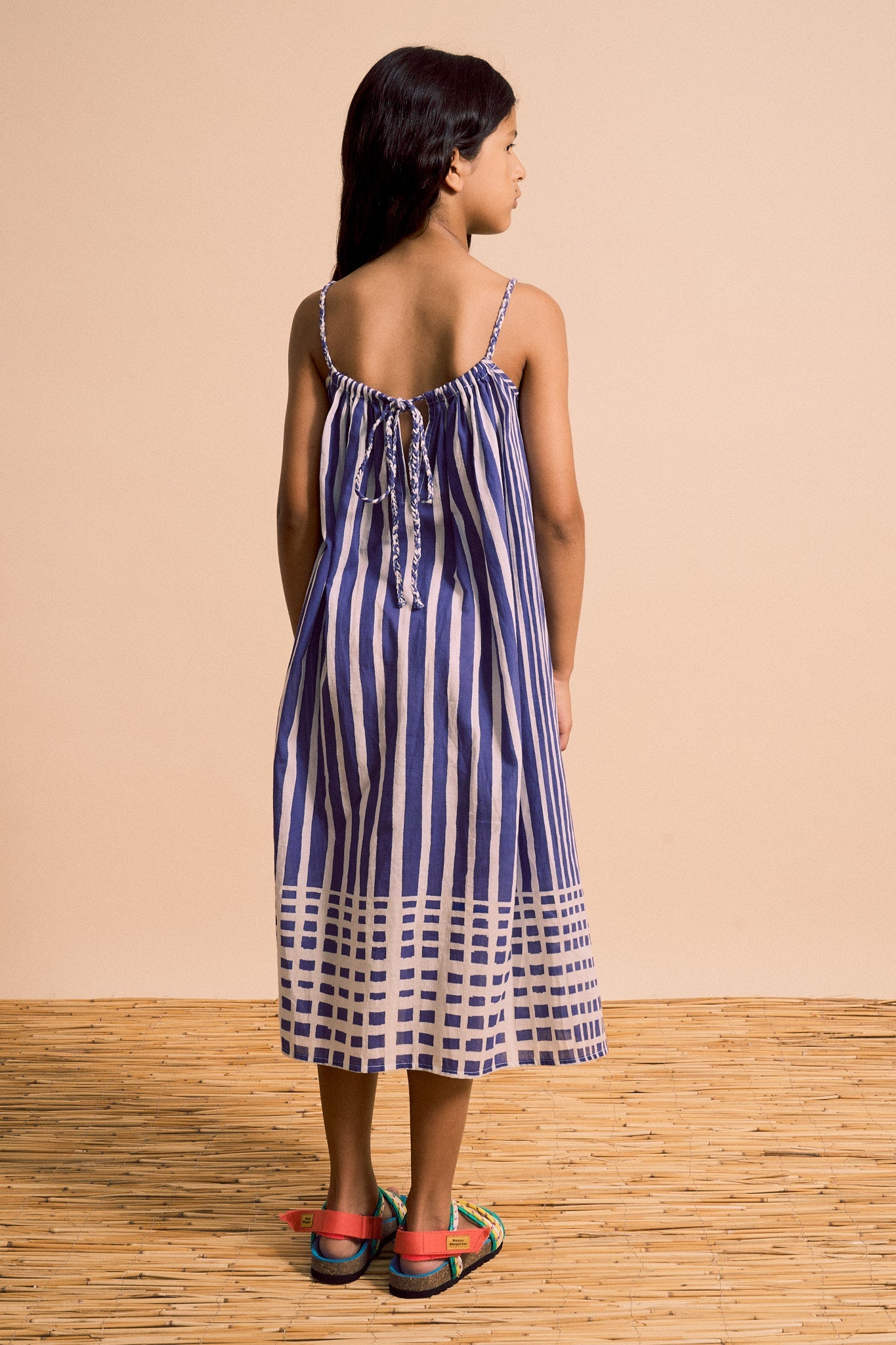 BALI STRIPED DRESS BLUE & WHITE