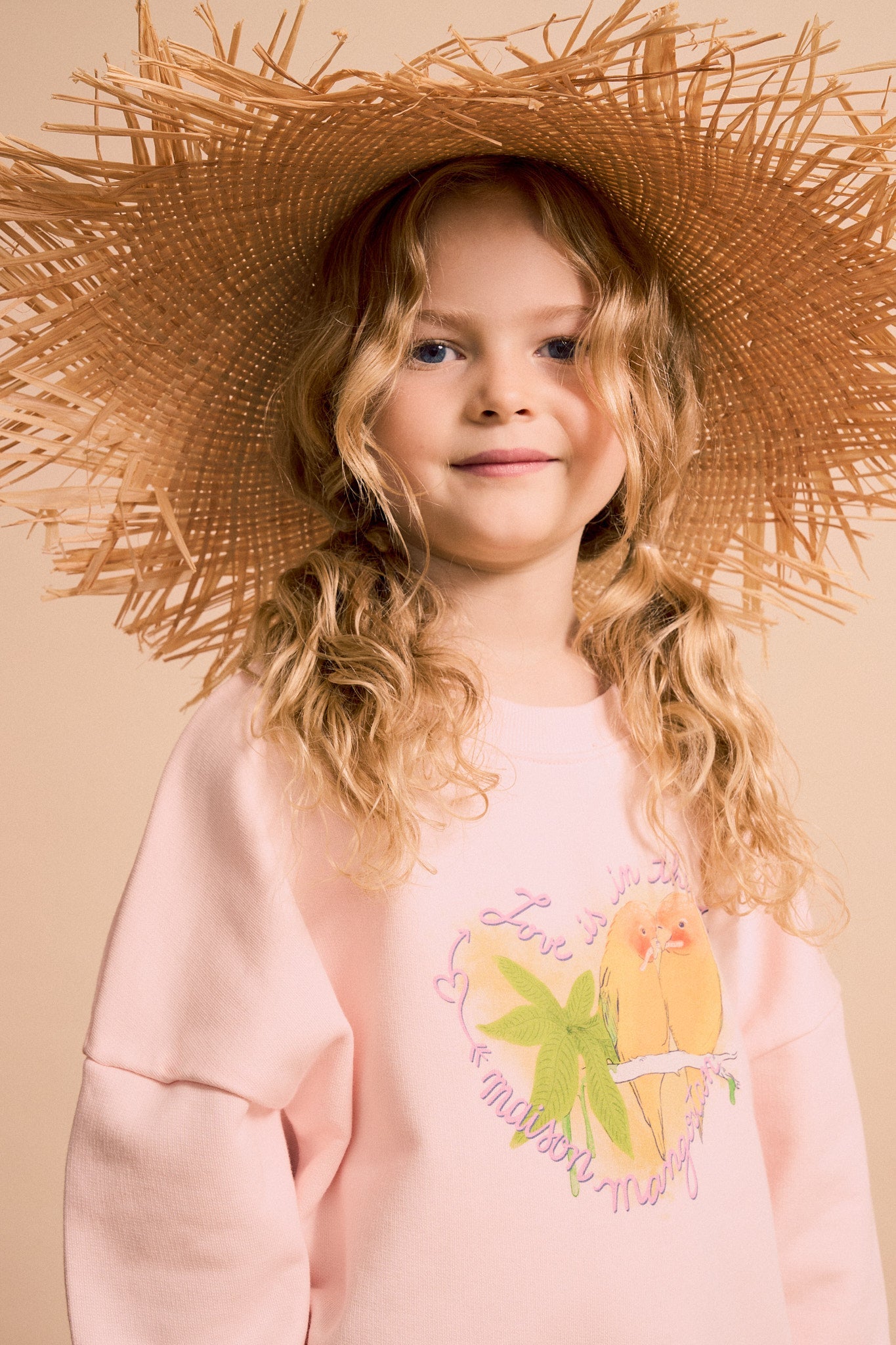 BIRDS SWEATSHIRT BLUSH