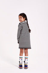 Stripes Dress Black/White
