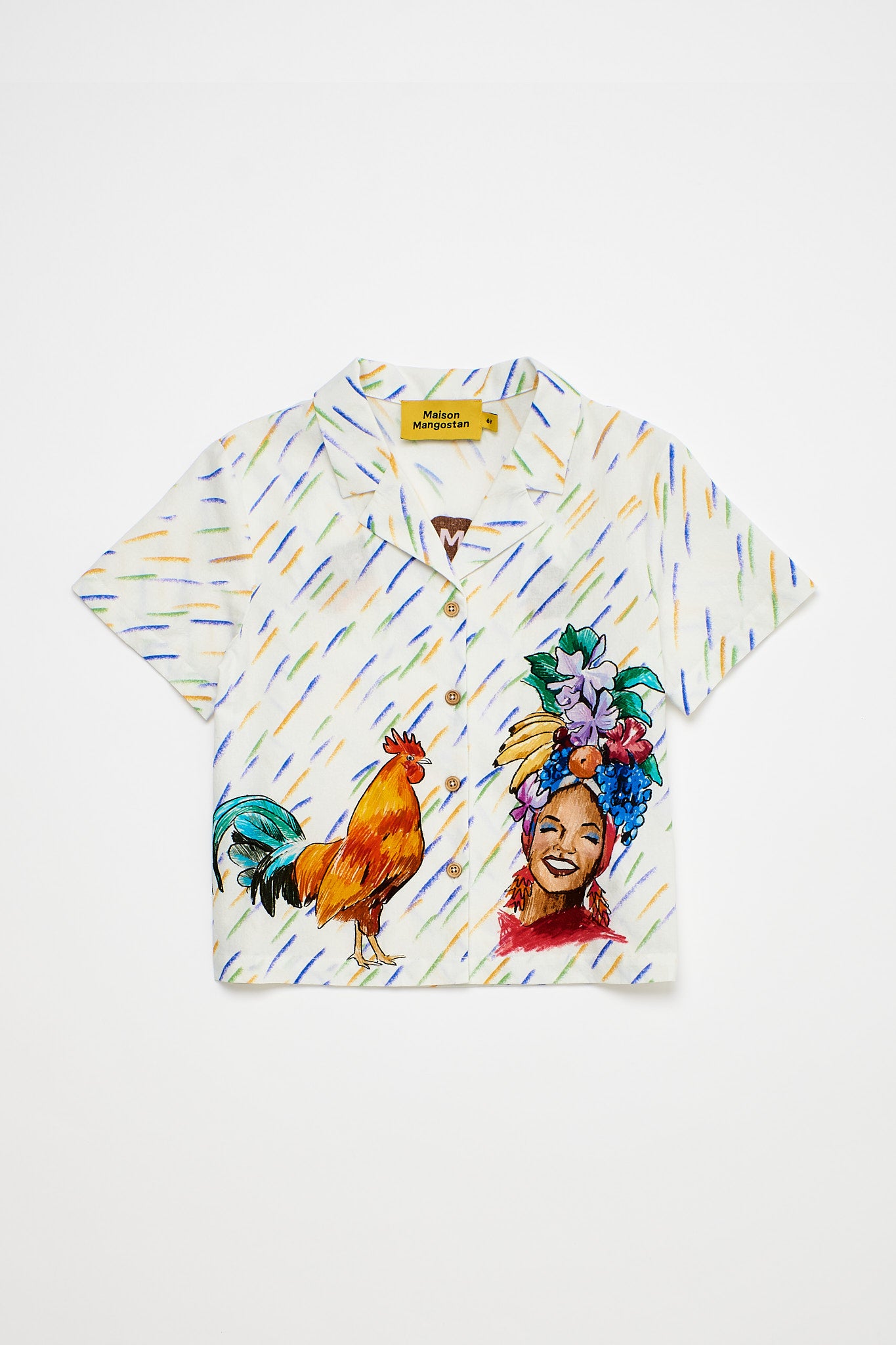 【新品】Maison Mangostan shirt 6y Chan Chan Shirt White