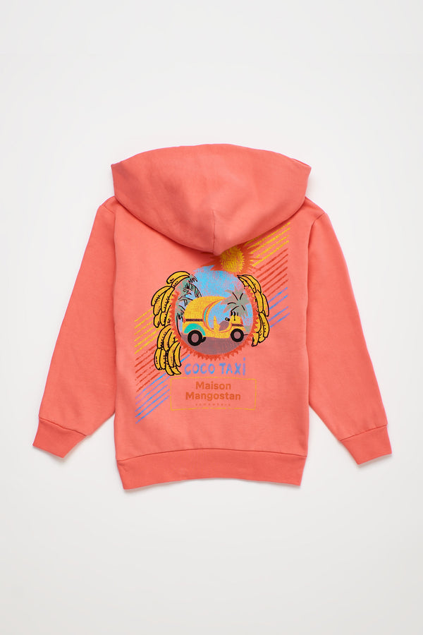 Coco Taxi Hoodie Coral