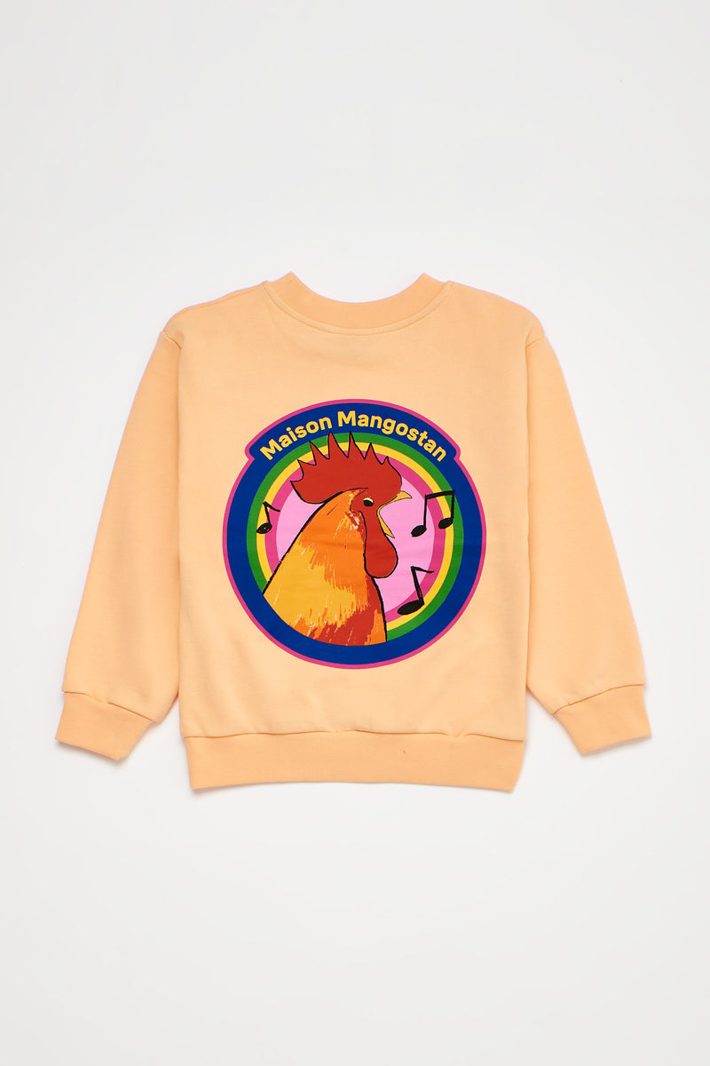 Rooster Sweatshirt  Apricot