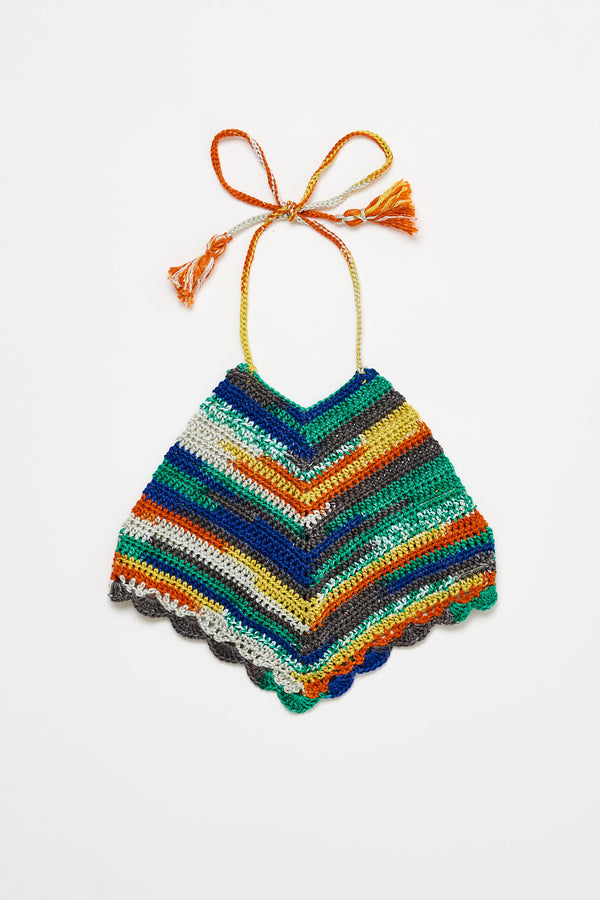 Multicolor Crochet Top Green