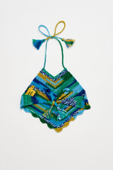 Multicolor Crochet Top Blue