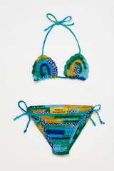 Häkel Bikini Blau