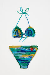 Häkel Bikini Blau
