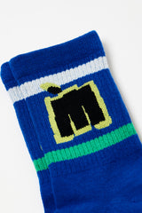 Mangostan Logo Socks Blue
