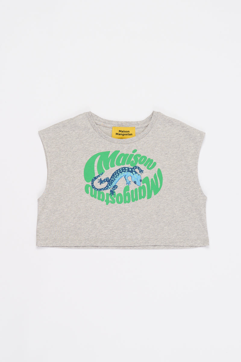 Ärmelloses T-Shirt mit Gecko-Print