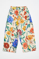 Vintage Flowers Trousers Beige