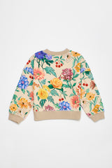 Vintage Flowers Sweatshirt Beige