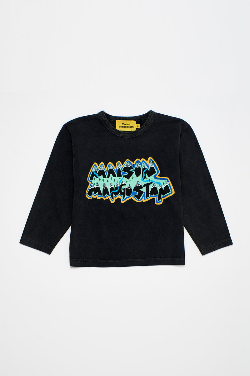 Mangostan Langarm T-Shirt Grau