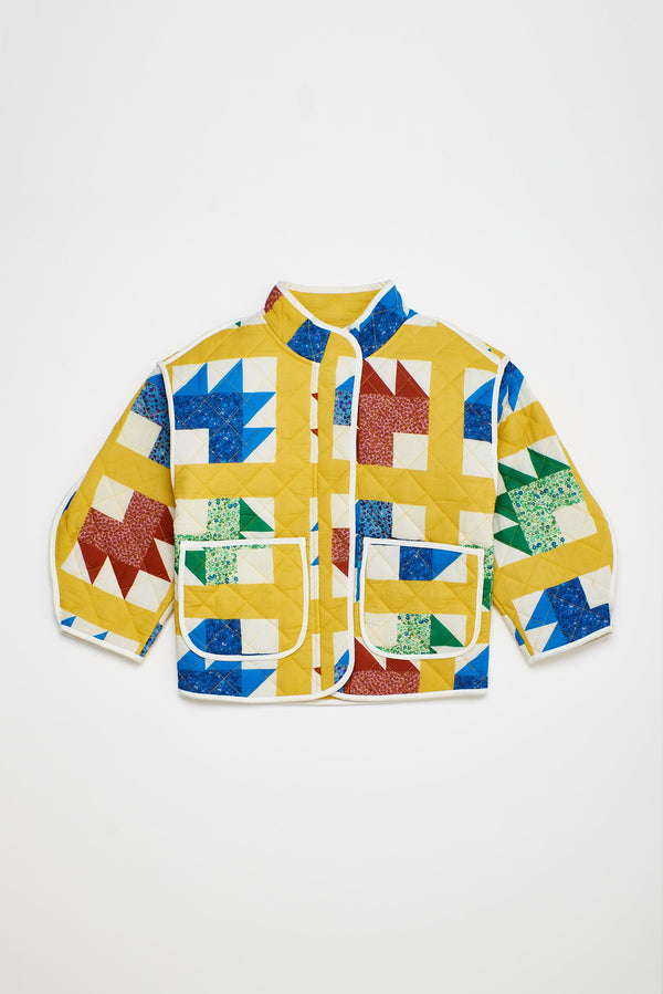 Patchwork Jacket Yellow FW22