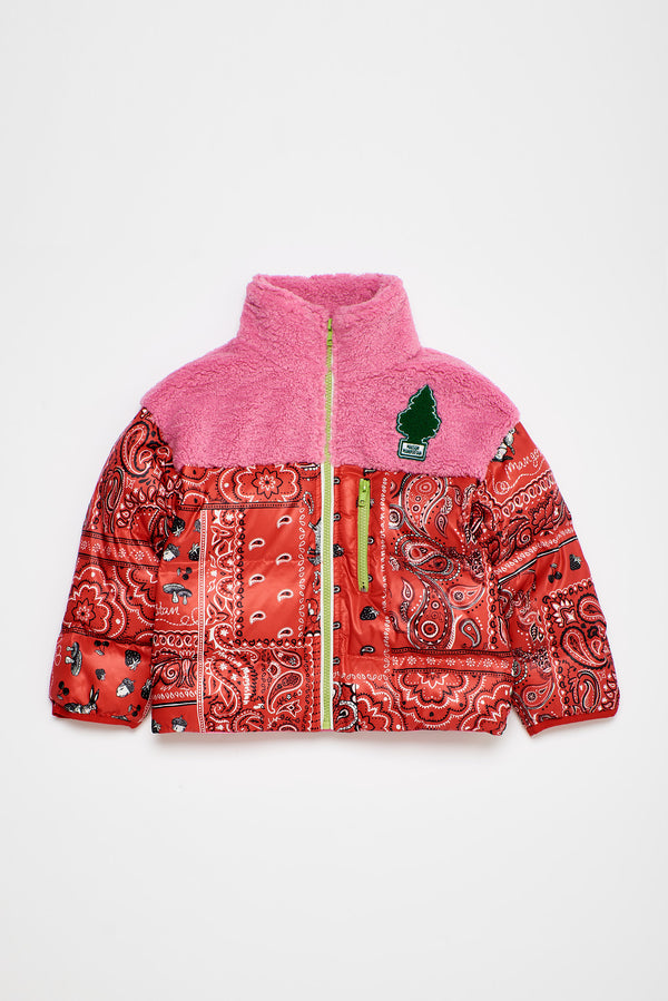 Bandana Padded Jacket Red