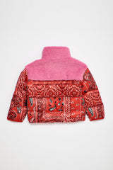 Bandana Padded Jacket Red