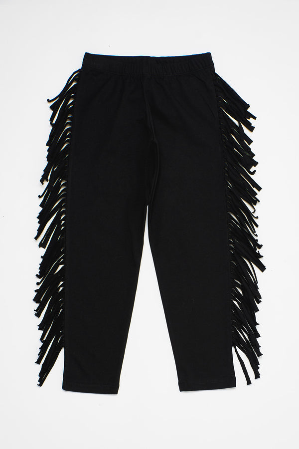Fringes Leggings Black